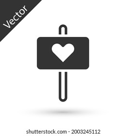 Grey Peace icon isolated on white background. Hippie symbol of peace.  Vector