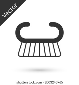 Grey Pedicure brush or grater icon isolated on white background. Brush for cleaning nails for manicure and pedicure.  Vector