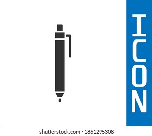 Grey Pen icon isolated on white background.  Vector