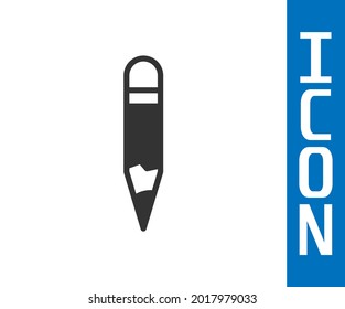 Grey Pencil icon isolated on white background. Drawing and educational tools. School office symbol.  Vector