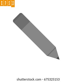 Grey Pencil icon vector. Grey pencil note vector sign eps10 on white background.
