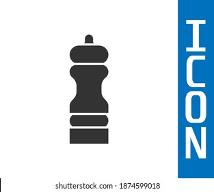 Icono de Pepper gris aislado en fondo blanco. Especias de cocina.  Vector