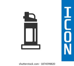 Grey Pepper spray icon isolated on white background. OC gas. Capsicum self defense aerosol.  Vector