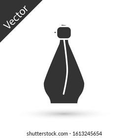 Grey Perfume icon isolated on white background.  Vector Illustration