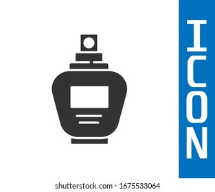 Gray Parfüm Symbol einzeln auf weißem Hintergrund. Vektorillustration-Illustration