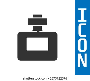 Grey Perfume icon isolated on white background.  Vector