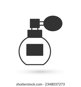 Grey Perfume icon isolated on white background.  Vector