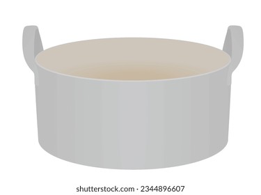 Grey pet basket. vector illustration