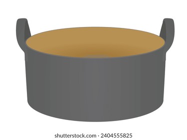 Grey pet basket. vector illustration