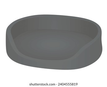 Grey pet pillow. vector illustration