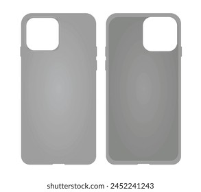 Grey  phone case. vector illustration