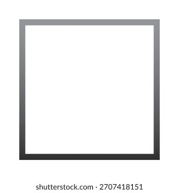 Grey photo frame vector, isolated on a white background. Black rame, ideal for advertising backgrounds and photography concepts. Aluminium picture frame vector illustration, EPS 10.