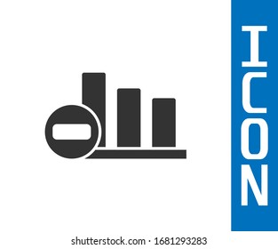 Grey Pie chart infographic icon isolated on white background. Diagram chart sign.  Vector Illustration