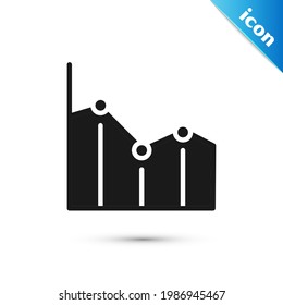 Grey Pie chart infographic icon isolated on white background. Diagram chart sign.  Vector