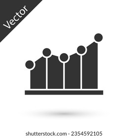Grey Pie chart infographic icon isolated on white background. Diagram chart sign.  Vector Illustration