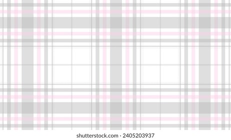 Grey and pink check plaid in the white background