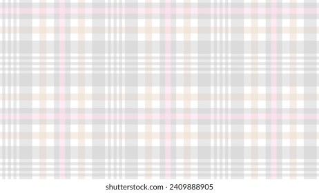 Grey and pink plaid fabric texture background	