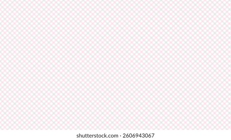 Grey and pink in the white background diagonal plaid backdrop. Checkered seamless pattern.