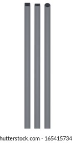 Grey pipe tubes set. vector illustration