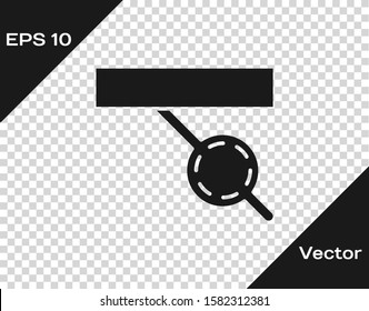 Grey Pirate eye patch icon isolated on transparent background. Pirate accessory.  Vector Illustration