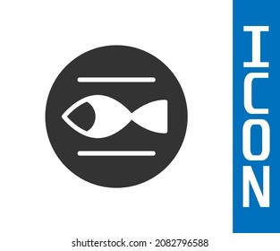 Grey Pisces zodiac sign icon isolated on white background. Astrological horoscope collection.  Vector