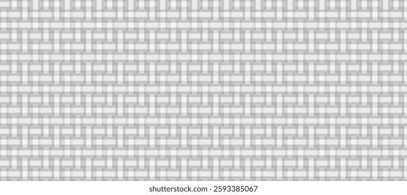 Grey plaid fabric texture background vector illustration