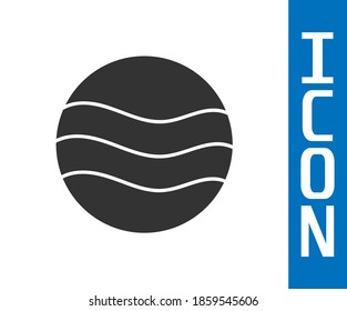 Grey Planet icon isolated on white background.  Vector