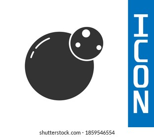Grey Planet icon isolated on white background.  Vector