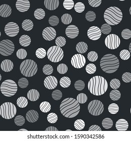 Grey Planet Jupiter icon isolated seamless pattern on black background.  Vector Illustration