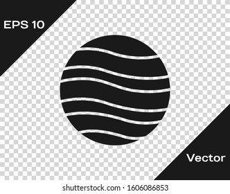 Grey Planet Jupiter icon isolated on transparent background.  Vector Illustration
