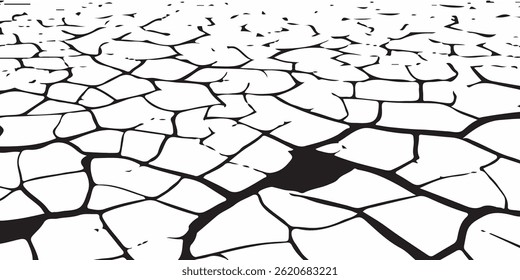 Grey plaster facade house wall with dark cracks.White black grey wall, floor with cracks, texture background.White Surface Texture In Pieces.Grey plaster facade house wall with dark cracks
