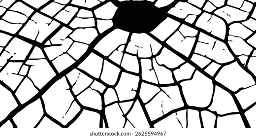 Grey plaster facade house wall with dark cracks.White black grey concrete wall, floor with cracks, texture background, cracked paint