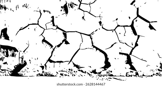 Pared de la casa de la fachada de yeso gris con grietas oscuras. Pared gris negro blanco, piso con grietas, fondo de la textura