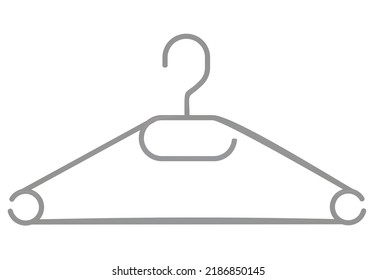 Percha de plástico gris.  ilustración vectorial