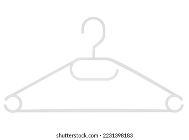 Percha de plástico gris.  ilustración vectorial