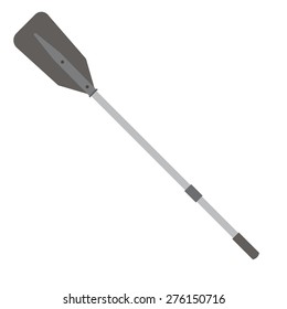 Grey, plastic rowing oar vector isolated. Boat oar. Water sport
