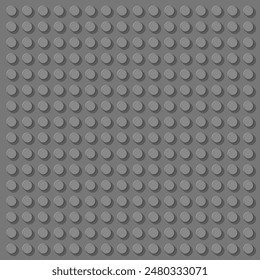 Grey Plastic Toy Baseplate Background, With Grid of Circular Studs, Square Banner Backdrop