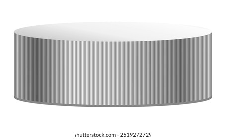 Grey podium isolated on white background,Element Mockup Red wine pedestal display platform for beauty product present,Vector illustration 3d stage stand for beauty, Jewelry Stand 