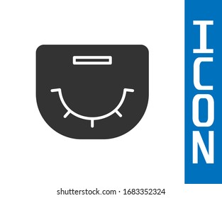 Grey Poker table icon isolated on white background.  Vector Illustration