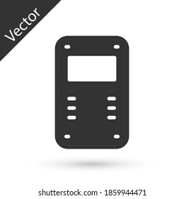 Grey Police assault shield icon isolated on white background. Vector.