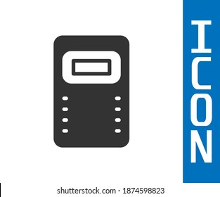 Grey Police assault shield icon isolated on white background.  Vector