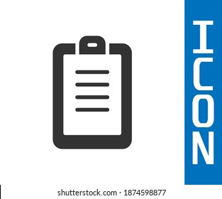 Grey Police Report Icon Isolated On White Background.  Vector