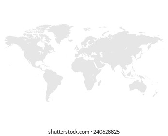 Grey Political World Map