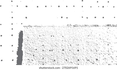 Pontos de polca cinzento e fundo abstrato de superfície texturizada com aresta áspera e manchas espalhadas brancas