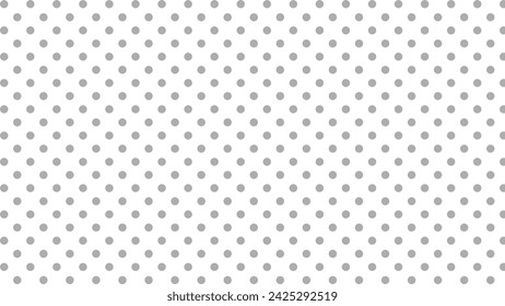 Grey polka dots in the white background
