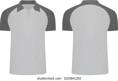 Grey polo t shirt. vector illustration