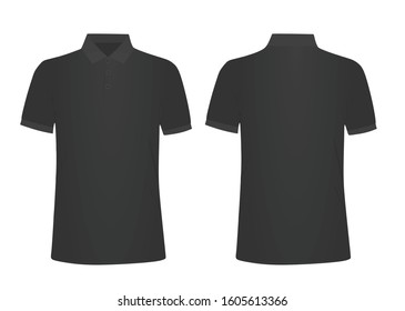 Grey polo t shirt. vector illustration