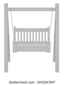 Grey Porch Swing. Vector Illustration