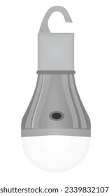 Grey portable bulb. vector illustration