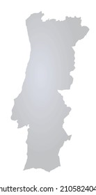 Grey Portugal map. vector illustration